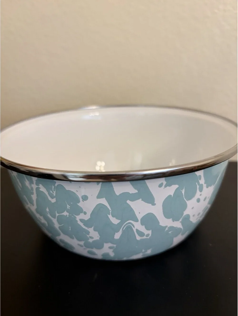 Golden Rabbit Prep Bowl Set of 2 with LID-sea glass hand-swirled Metal bowls